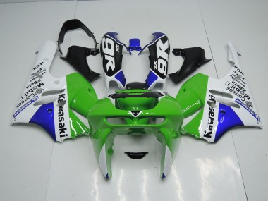 1994-1997 Green White Kawasaki ZX9R Motorcycle Fairings Kits UK Factory