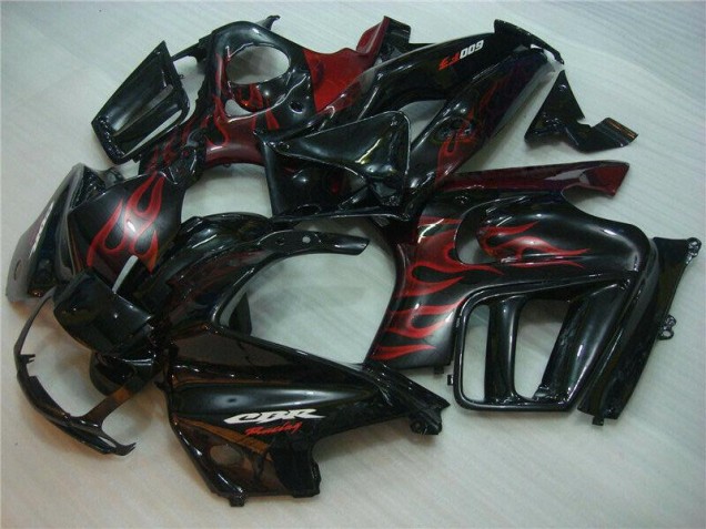 1995-1998 Black Red Flame Honda CBR600 F3 Motorcyle Fairings UK Factory