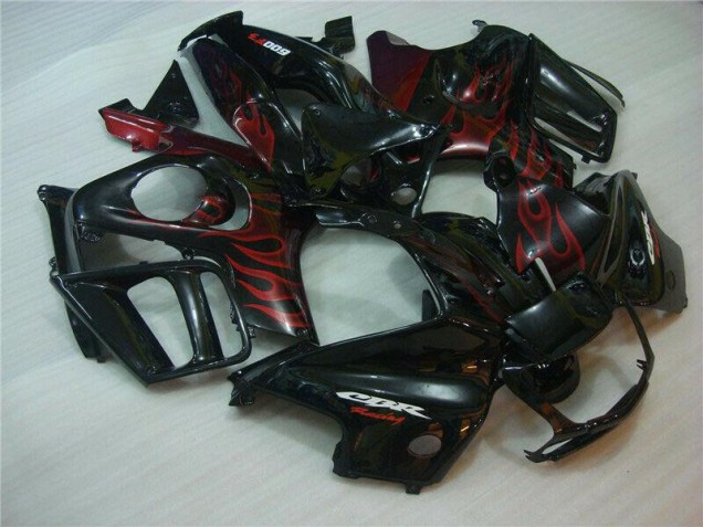 1995-1998 Black Red Flame Honda CBR600 F3 Motorcyle Fairings UK Factory