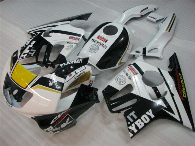 1995-1998 White Black Playboy Honda CBR600 F3 Motorcycle Fairing UK Factory