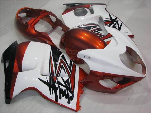 1996-2007 Orange White Black Suzuki GSXR 1300 Hayabusa Bike Fairings UK Factory