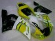 1998-2002 Yellow White Yamaha YZF R6 Motorcycle Fairings Kits UK Factory