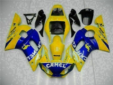 1998-2002 Yellow Blue Yamaha YZF R6 Moto Fairings UK Factory