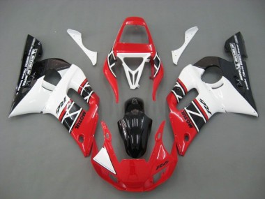 1998-2002 Red White Black Yamaha YZF R6 Motorcycle Fairings Kits UK Factory