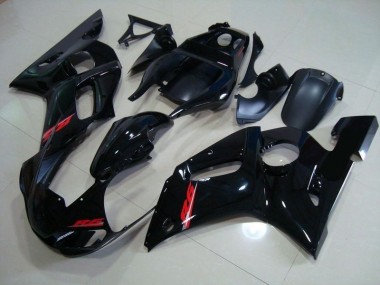 1998-2002 Glossy Black Red Decals Yamaha YZF R6 Motorcycle Fairings Kits UK Factory