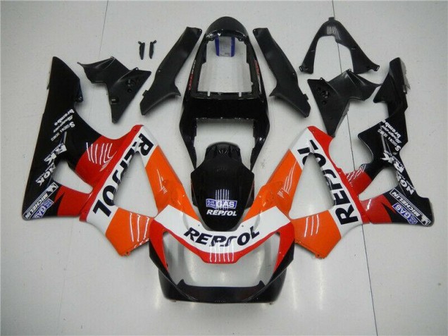 2000-2001 Orange Red Black Repsol Honda CBR900RR 929RR Motorbike Fairing Kits UK Factory