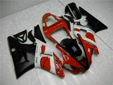 2000-2001 Red Black Yamaha YZF R1 Motorbike Fairing Kits UK Factory