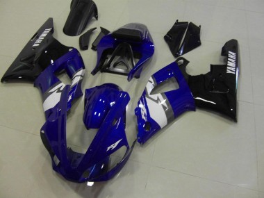 2000-2001 Blue Black White Yamaha YZF R1 Motorcycle Fairings Kit UK Factory