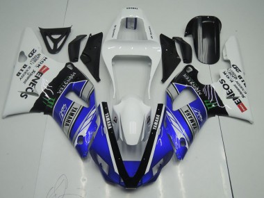 2000-2001 Blue White ENEOS Monster Yamaha YZF R1 Motor Bike Fairings UK Factory