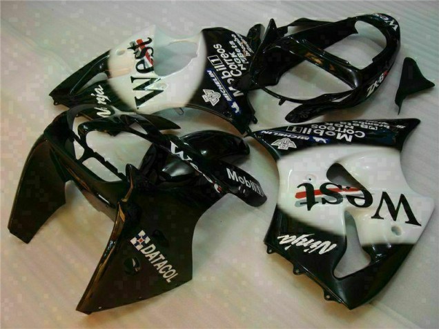 2000-2002 Black West Ninja Kawasaki ZX6R Motorcycle Fairings Kits UK Factory