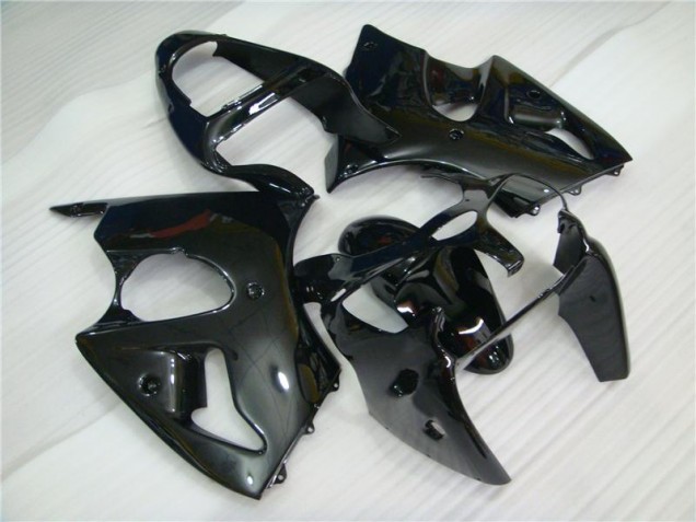 2000-2002 Glossy Black Kawasaki ZX6R Motorbike Fairing Kits UK Factory