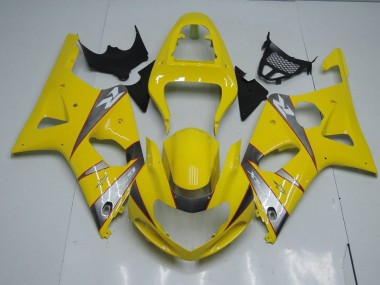 2000-2002 Yellow and Grey Suzuki GSXR 1000 Motorcycle Fairings Kits UK Factory