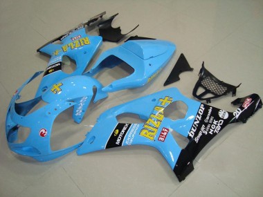 2000-2002 Light Blue Black Suzuki GSXR 1000 Motor Fairings UK Factory