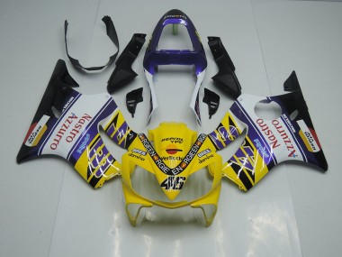 2001-2003 Yellow White Nastro Azzurro Honda CBR600 F4i Motorbike Fairing UK Factory