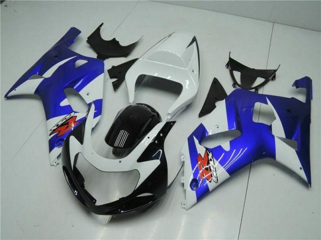 2001-2003 White Blue Suzuki GSXR 600/750 Motorcycle Fairings Kit UK Factory