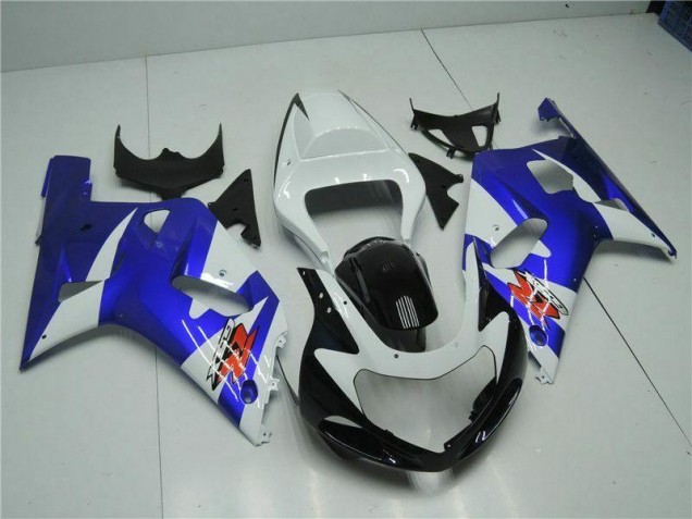 2001-2003 White Blue Suzuki GSXR 600/750 Motorcycle Fairings Kit UK Factory