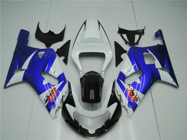 2001-2003 White Blue Suzuki GSXR 600/750 Motorcycle Fairings Kit UK Factory