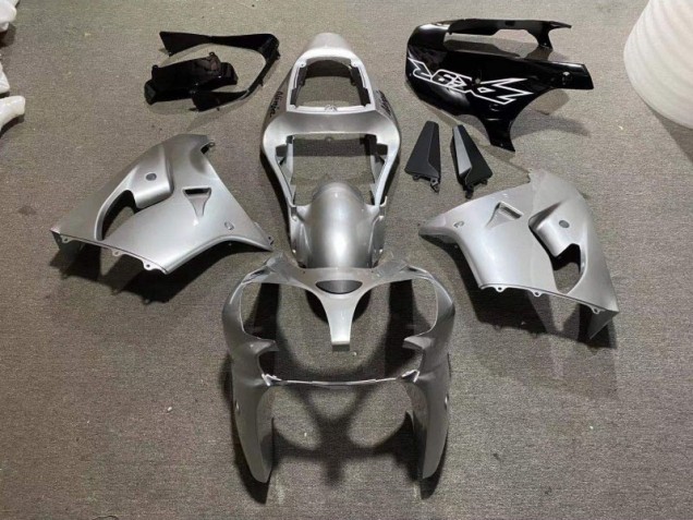 2002-2003 Silver Glossy Black Kawasaki ZX9R Motorcycle Fairing Kit UK Factory