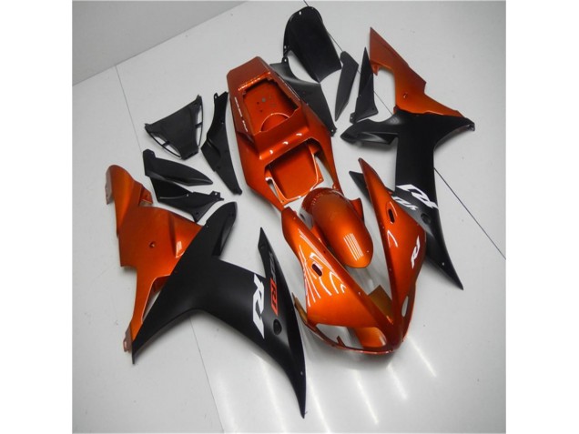 2002-2003 Orange Black Yamaha YZF R1 Bike Fairings UK Factory