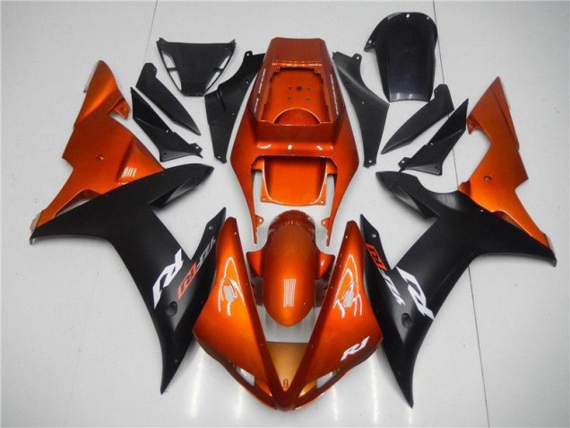 2002-2003 Orange Black Yamaha YZF R1 Bike Fairings UK Factory