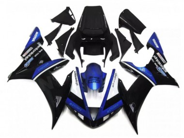 2002-2003 Black Blue Yamaha YZF R1 Bike Fairing Kit UK Factory