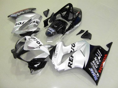 2002-2013 Silver Repsol Honda VFR800 Motorbike Fairing Kits UK Factory