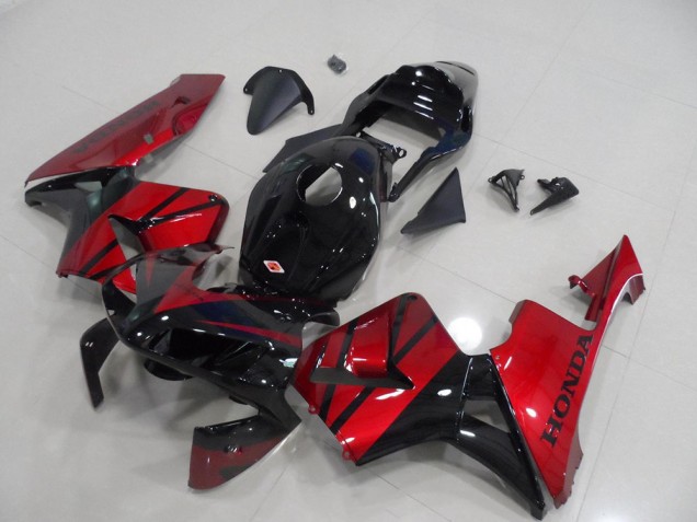 2003-2004 Black Candy Red Honda CBR600RR Motorcycle Fairing UK Factory