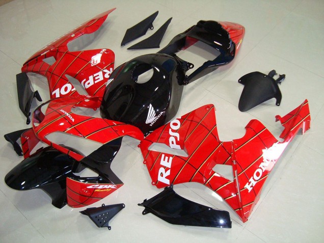 2003-2004 Black Spider Man Repsol Honda CBR600RR Motorcycle Fairing Kits UK Factory