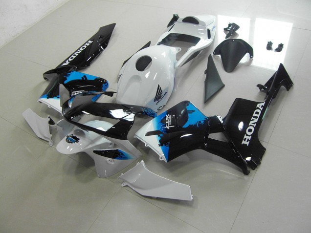 2003-2004 White Black Blue Honda CBR600RR Motorcycle Fairings Kit UK Factory