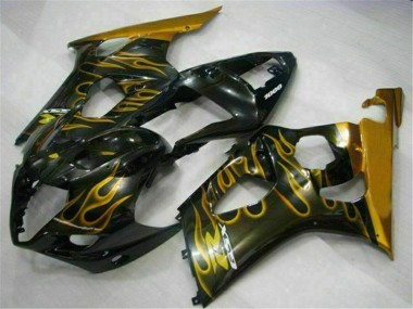 2003-2004 Gold Black Suzuki GSXR 1000 Motorcycle Fairing Kit UK Factory