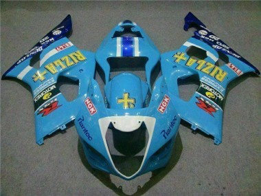 2003-2004 Blue Suzuki GSXR 1000 Bike Fairing Kit UK Factory