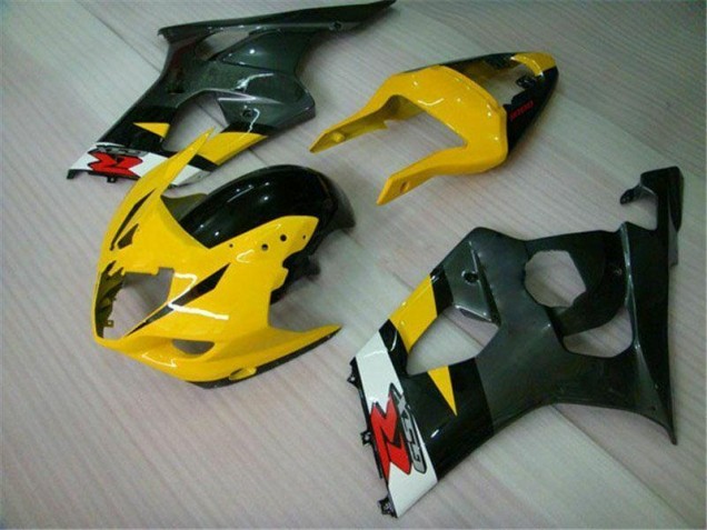 2003-2004 Yellow Black Suzuki GSXR 1000 Motorcycle Fairings Kit UK Factory