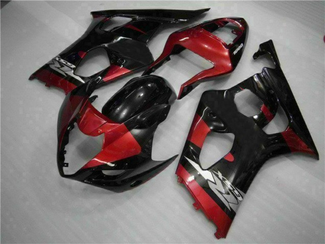 2003-2004 Red Black Suzuki GSXR 1000 Motorcycle Fairing Kits UK Factory