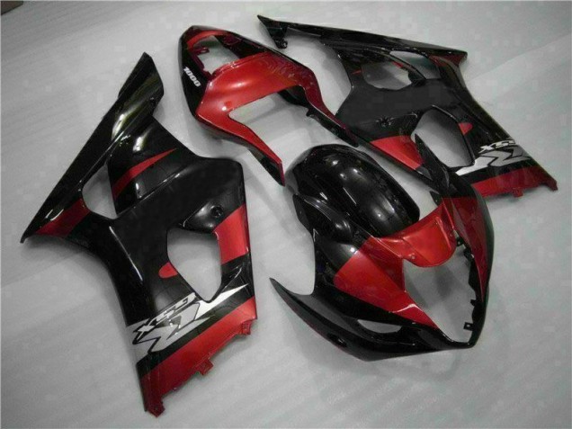 2003-2004 Red Black Suzuki GSXR 1000 Motorcycle Fairing Kits UK Factory