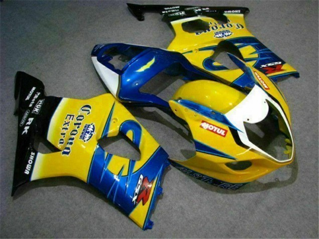 2003-2004 Yellow Blue Suzuki GSXR 1000 Bike Fairings UK Factory