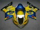 2003-2004 Yellow Blue Suzuki GSXR 1000 Bike Fairings UK Factory