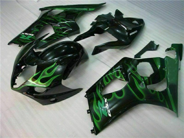 2003-2004 Green Black Suzuki GSXR 1000 Motorbike Fairing UK Factory