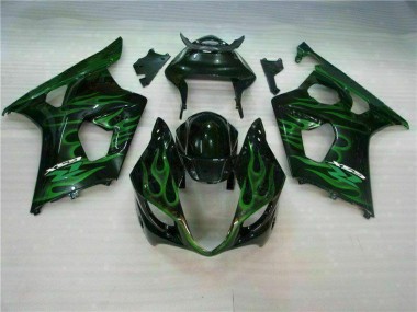 2003-2004 Green Black Suzuki GSXR 1000 Motorbike Fairing UK Factory