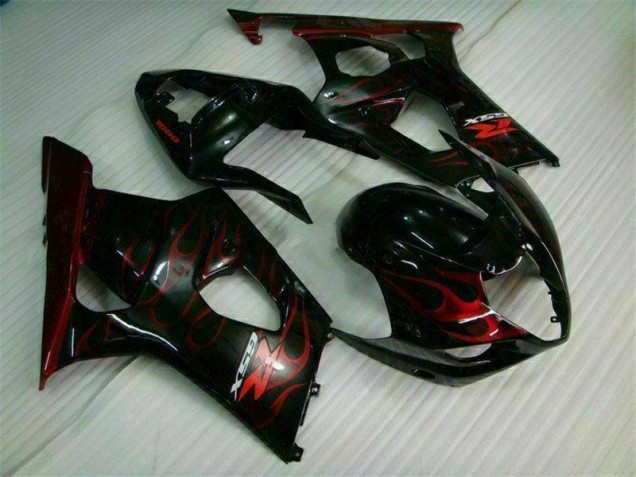 2003-2004 Red Flame Suzuki GSXR 1000 Bike Fairing Kit UK Factory