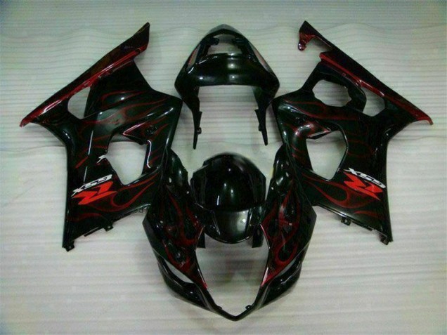 2003-2004 Red Flame Suzuki GSXR 1000 Bike Fairing Kit UK Factory