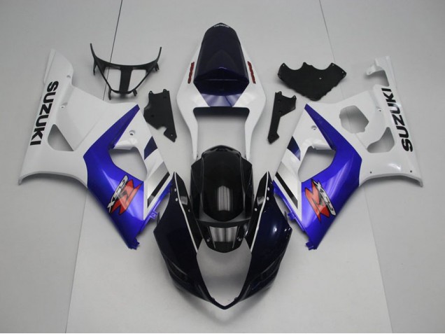 2003-2004 Dark Blue Front and Blue Suzuki GSXR 1000 Motorcycle Replacement Fairings UK Factory