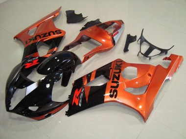 2003-2004 Orange and Black Suzuki GSXR 1000 Motorcycle Fairings UK Factory