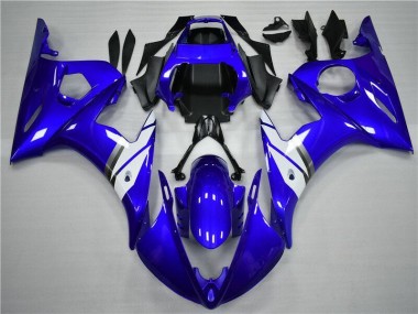 2003-2005 Blue White Yamaha YZF R6 Bike Fairings UK Factory