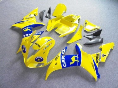 2003-2005 Yellow Blue Motul Camel Yamaha YZF R6 Bike Fairings UK Factory