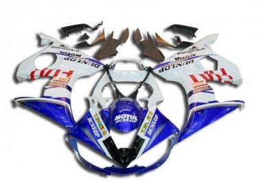 2003-2005 White Blue Fiat Motul Dunlop Yamaha YZF R6 Bike Fairings UK Factory