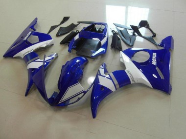 2003-2005 Blue White Yamaha YZF R6 Motorcycle Fairing Kit UK Factory