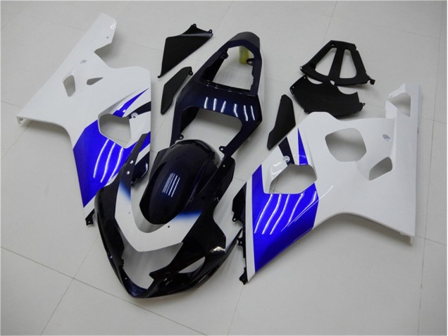 2004-2005 White Blue Suzuki GSXR 600/750 Replacement Motorcycle Fairings UK Factory