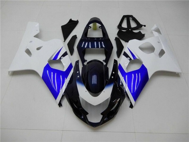 2004-2005 White Blue Suzuki GSXR 600/750 Replacement Motorcycle Fairings UK Factory