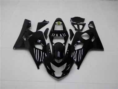 2004-2005 Glossy Black Suzuki GSXR 600/750 Bike Fairing Kit UK Factory