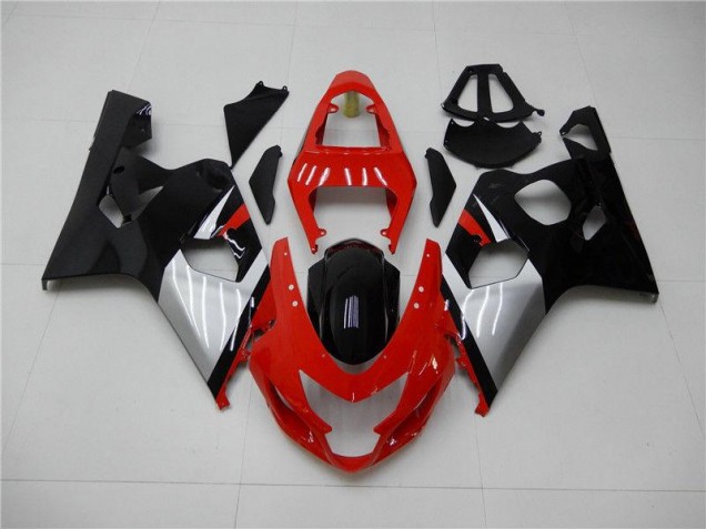 2004-2005 Red Black Suzuki GSXR 600/750 Motorbike Fairing Kits UK Factory